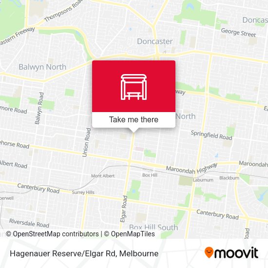 Hagenauer Reserve/Elgar Rd map