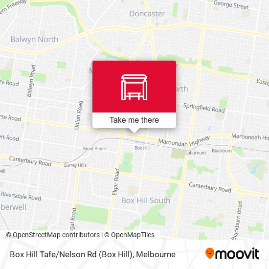 Box Hill Tafe / Nelson Rd map