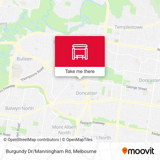 Burgundy Dr/Manningham Rd map