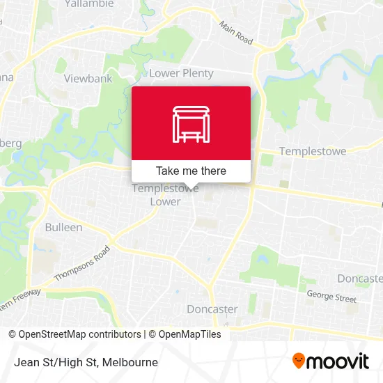 Mapa Jean St/High St