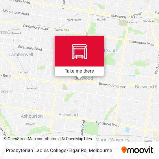 Presbyterian Ladies College / Elgar Rd map