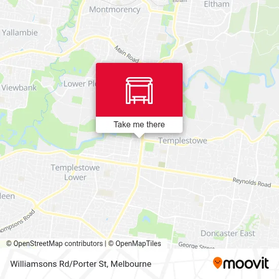 Mapa Williamsons Rd/Porter St