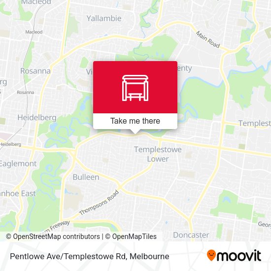 Pentlowe Ave/Templestowe Rd map