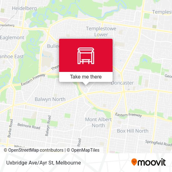 Uxbridge Ave/Ayr St map