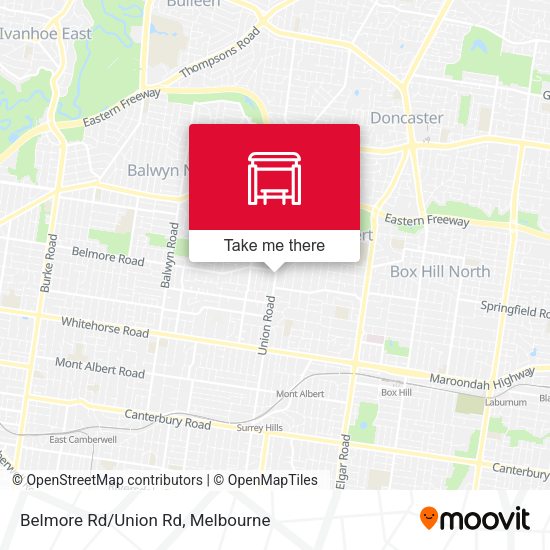 Belmore Rd/Union Rd map
