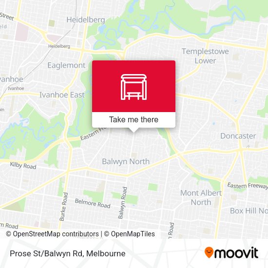 Prose St/Balwyn Rd map