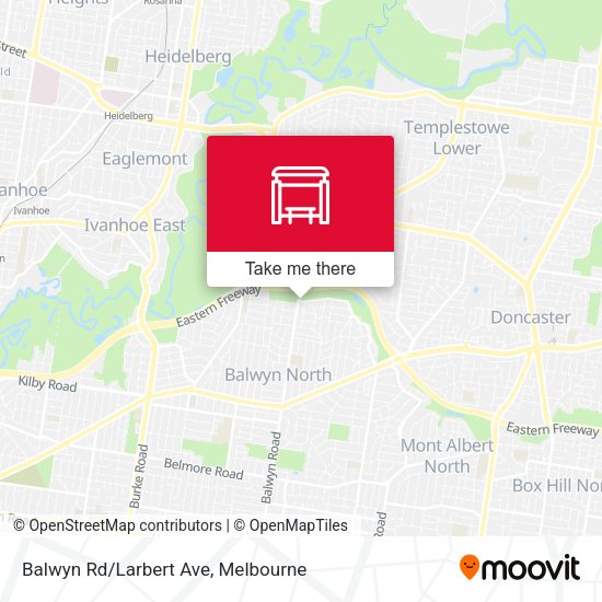 Balwyn Rd/Larbert Ave map