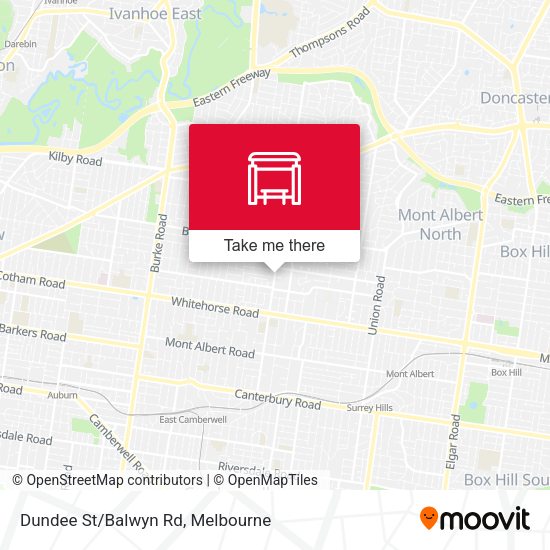 Dundee St/Balwyn Rd map