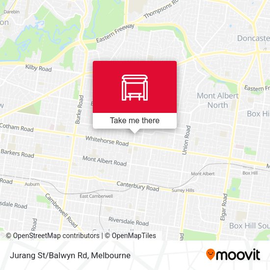 Jurang St/Balwyn Rd map