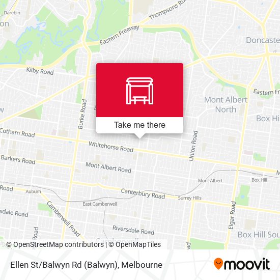 Ellen St/Balwyn Rd map