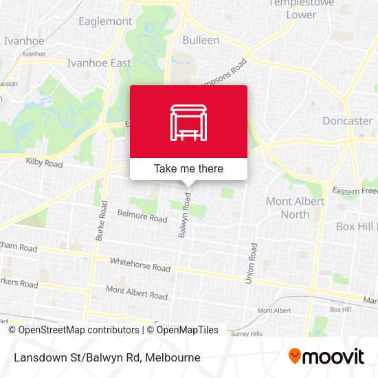 Lansdown St/Balwyn Rd map