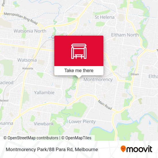 Montmorency Park/88 Para Rd map