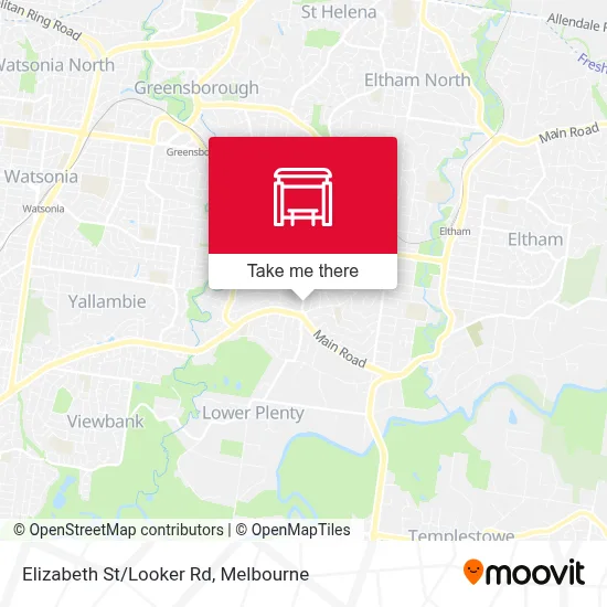 Mapa Elizabeth St/Looker Rd