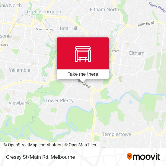Cressy St/Main Rd map
