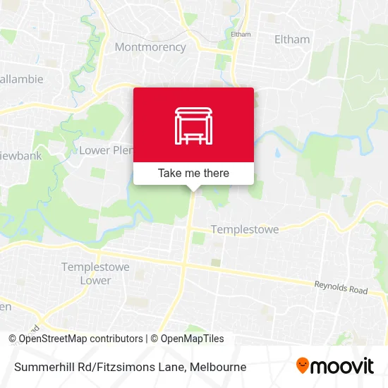 Mapa Summerhill Rd/Fitzsimons Lane