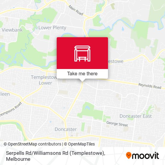 Mapa Serpells Rd / Williamsons Rd (Templestowe)