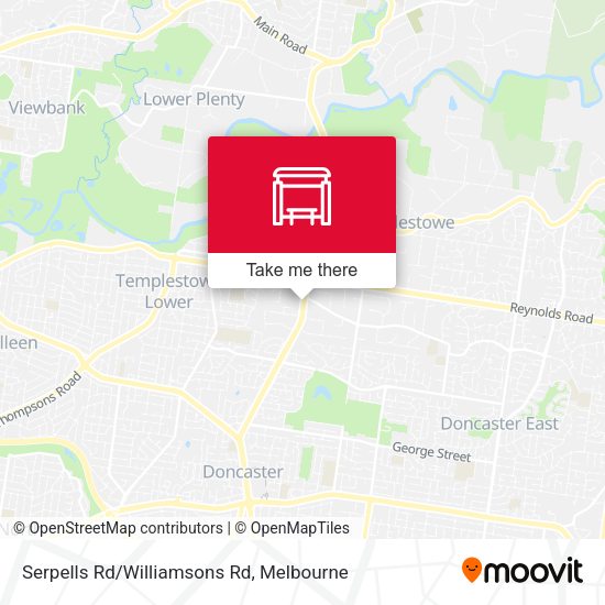 Serpells Rd/Williamsons Rd map