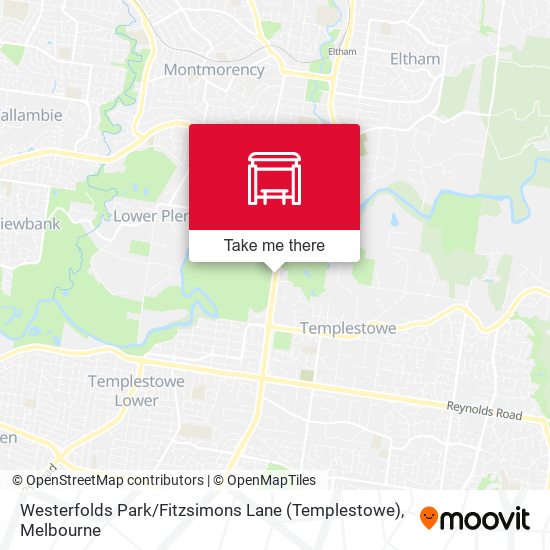 Westerfolds Park / Fitzsimons Lane (Templestowe) map