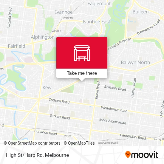 Mapa High St/Harp Rd