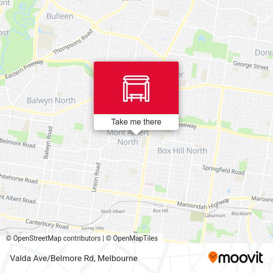 Valda Ave/Belmore Rd map