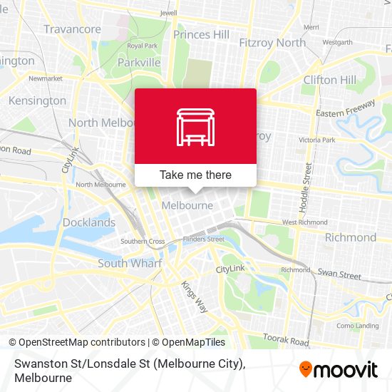 Swanston St / Lonsdale St (Melbourne City) map