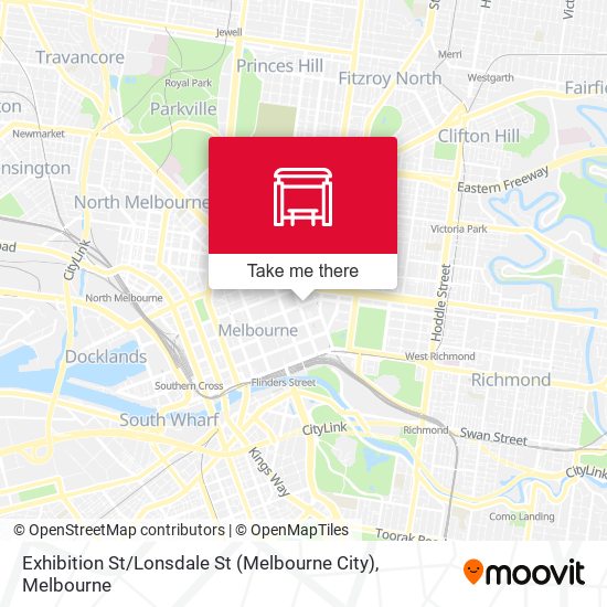 Mapa Exhibition St / Lonsdale St (Melbourne City)