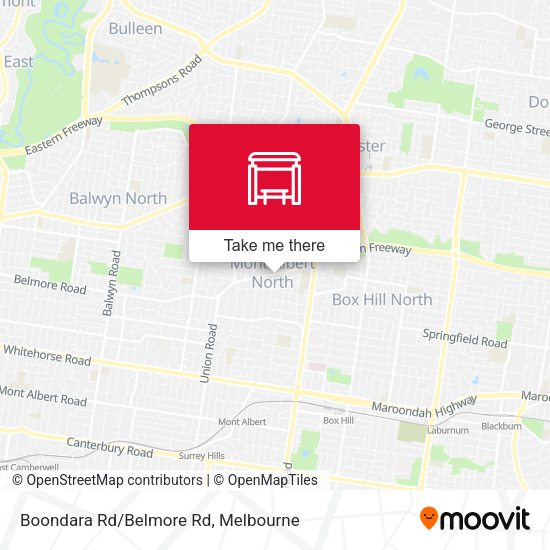 Boondara Rd/Belmore Rd map