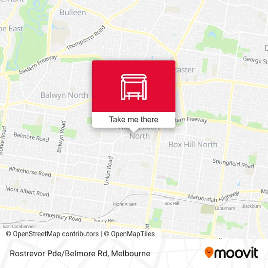 Mapa Rostrevor Pde/Belmore Rd