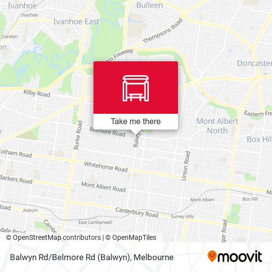 Balwyn Rd/Belmore Rd map