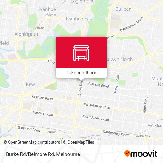 Burke Rd/Belmore Rd map