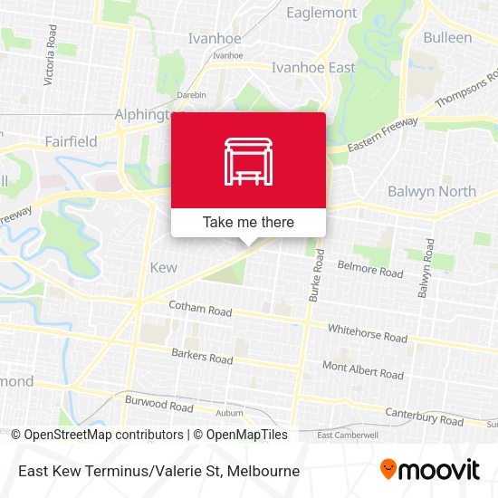 East Kew Terminus/Valerie St map