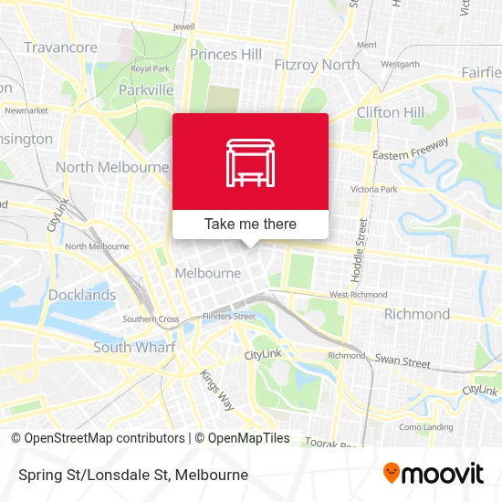 Mapa Spring St/Lonsdale St