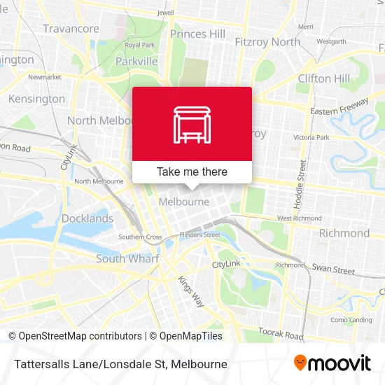 Tattersalls Lane/Lonsdale St map
