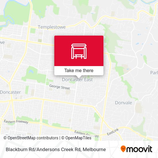 Blackburn Rd / Andersons Creek Rd map