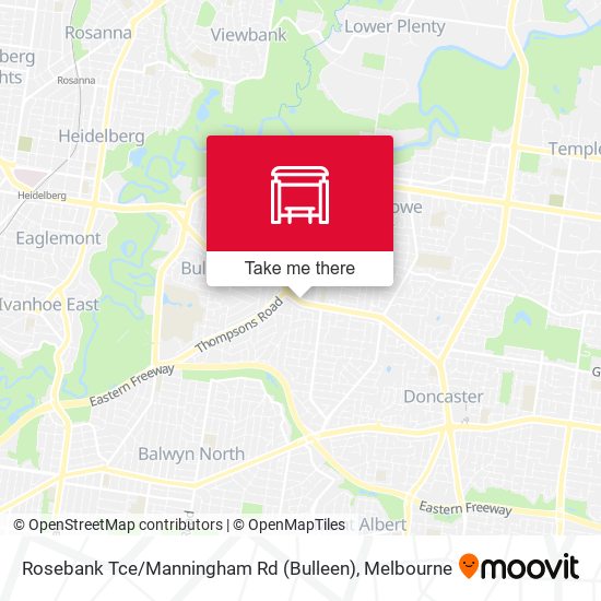 Rosebank Tce / Manningham Rd (Bulleen) map