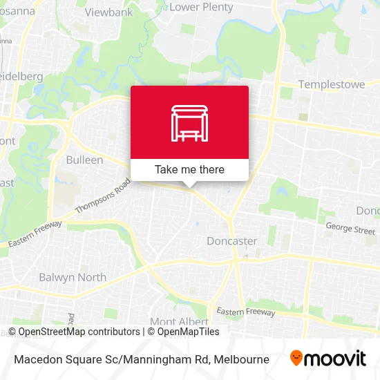 Mapa Macedon Square Sc / Manningham Rd