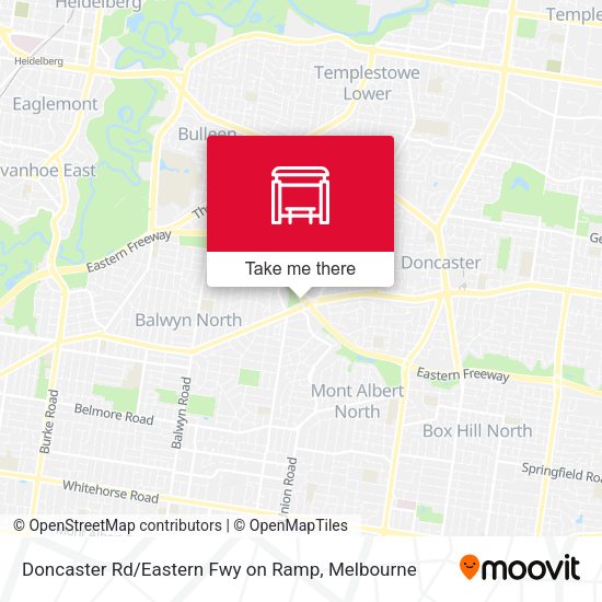 Doncaster Rd / Eastern Fwy on Ramp map