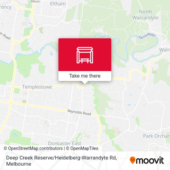 Deep Creek Reserve / Heidelberg-Warrandyte Rd map