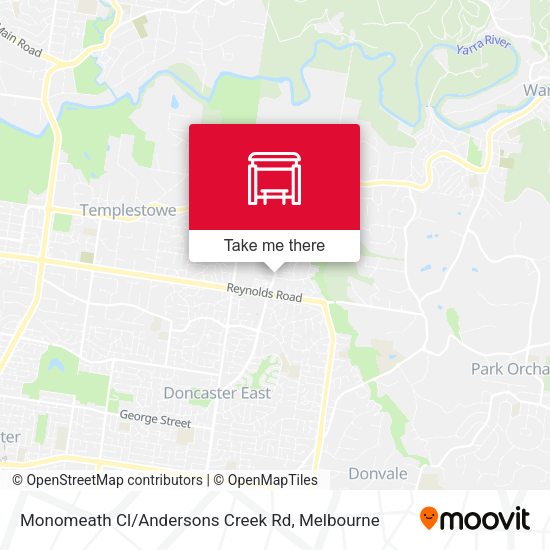 Monomeath Cl / Andersons Creek Rd map