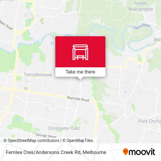 Fernlea Cres / Andersons Creek Rd map