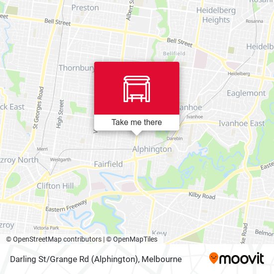 Mapa Darling St / Grange Rd (Alphington)