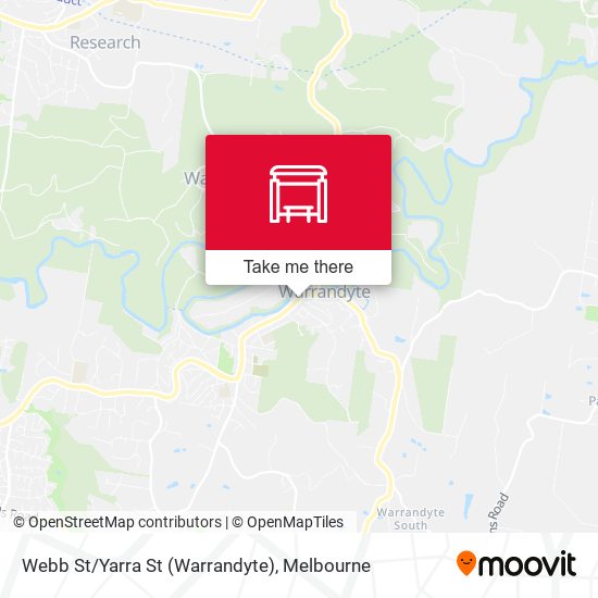 Webb St/Yarra St (Warrandyte) map