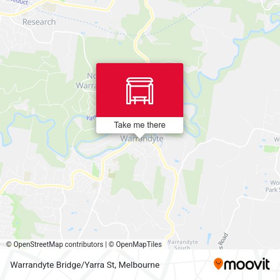 Warrandyte Bridge/Yarra St map