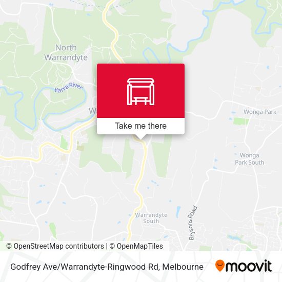 Godfrey Ave / Warrandyte-Ringwood Rd map