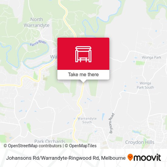 Johansons Rd / Warrandyte-Ringwood Rd map