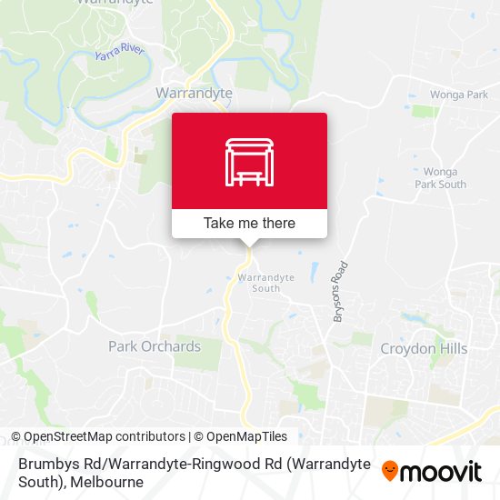 Brumbys Rd / Warrandyte-Ringwood Rd (Warrandyte South) map