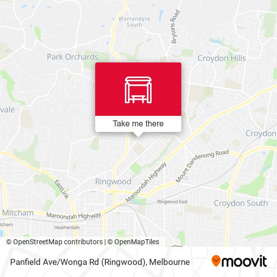 Panfield Ave / Wonga Rd (Ringwood) map