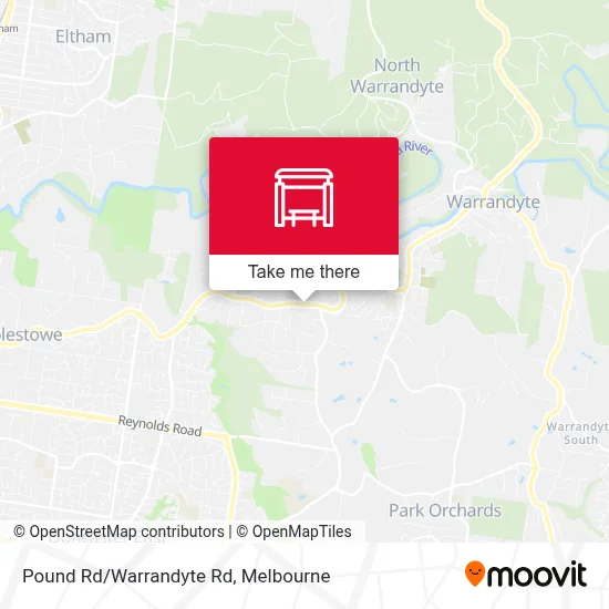 Mapa Pound Rd/Warrandyte Rd