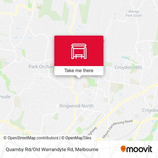 Quamby Rd/Old Warrandyte Rd map