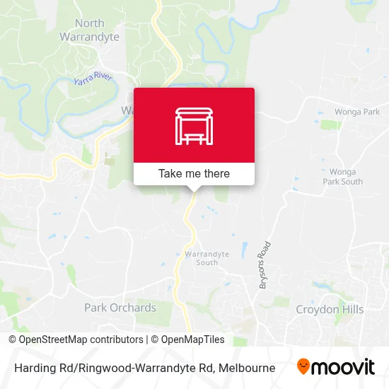 Mapa Harding Rd / Ringwood-Warrandyte Rd